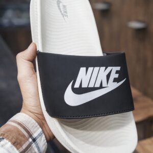 Nike White Black Flip Flops