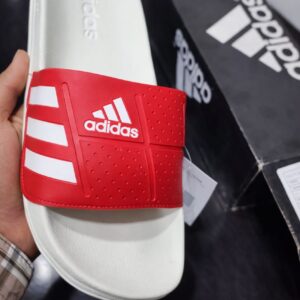 Adidas White Red Flip Flops – Comfort Slides