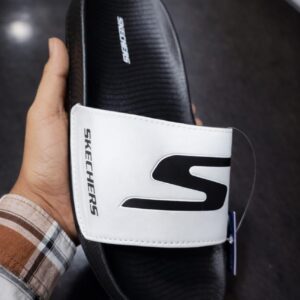 Skechers Black White Comfort Flip Flops