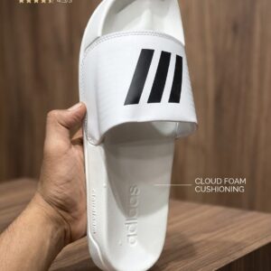 Adidas Adilette Comfort Slides – Premium Cloud Foam Slides (White)Adidas Adilette Comfort Slides – Premium Cloud Foam Slides (White)